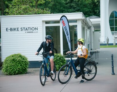 Start bei der E-Bike Station in Bad Ragaz