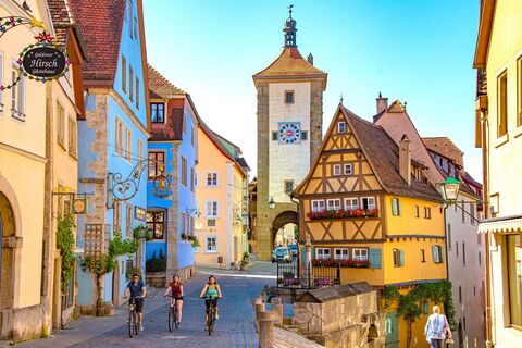 Radfahrer in Rothenburg