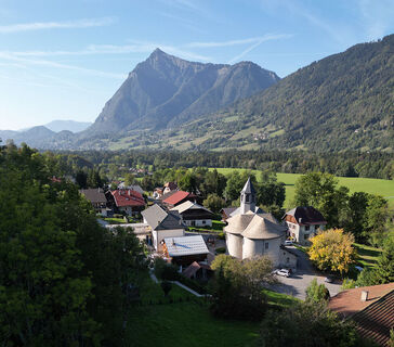 Blick auf den Fluss Enverse und den Marcelly