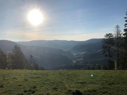 "Guten Morgen" auf dem Schäfersfeld, Absprungschanze der Gleitschirmflieger