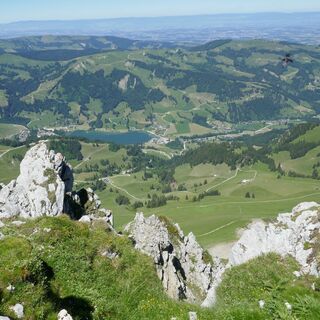 Aussicht auf Schwarzsee - Gipfelwanderung Kaiseregg