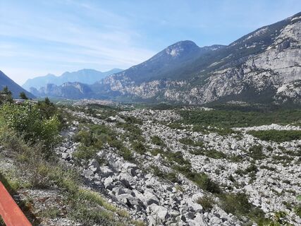Photo de Sandra Schlatter le long du parcours