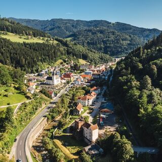 Blick auf Frantschach-St. Gertraud