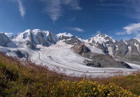 ENGADIN ST. MORITZ: Panoramabild auf der Diavolezza