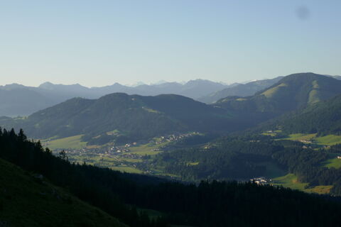 früh am Morgen Blick auf Ellmau