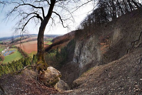 Aussicht ins Werratal vom Eingefallenen Berg bei Themar