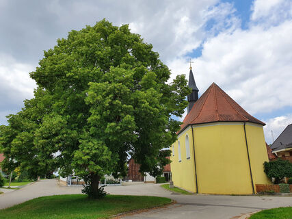 Kirche und Dorflinde von Hofstetten