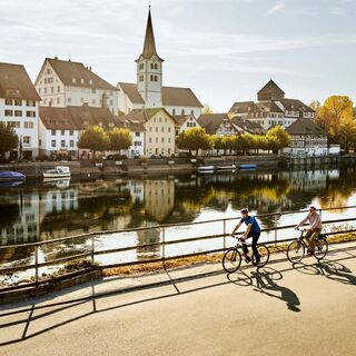 Velofahrer bei Diessenhofen