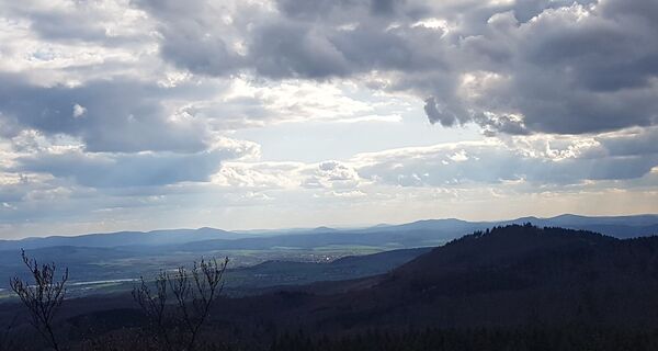 Blick vom Gerberstein über das Werratal zur Rhön => schön!