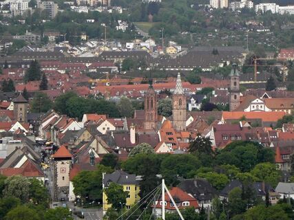 Blick vom Villinger Aussichtsturm auf die Altstadt