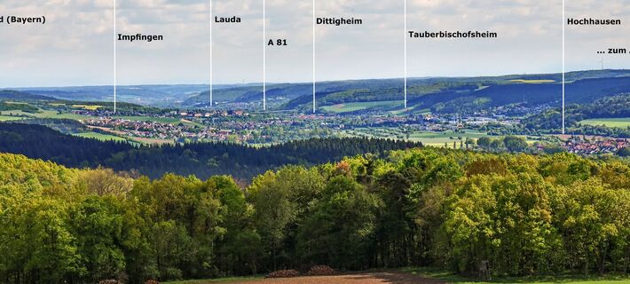 Europäischer Kulturweg: Panoramablick vom Neuberg bei Höhefeld