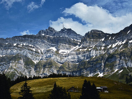 Blick zum Säntis von der Schwägalp aus