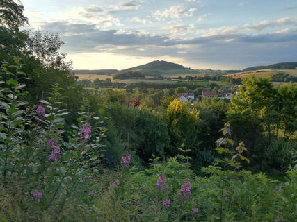 Blick vom Burghain Naumburg zur Weidelsburg