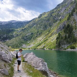 Photo de Julija le long du parcours