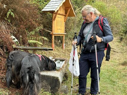 Photo de Brigitta Konrad le long du parcours