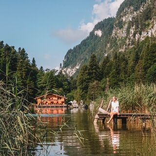 Frau am Steeg Berglsteinersee