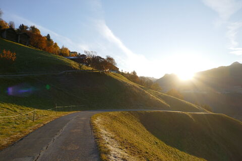 Start vor Sonnenaufgang, hier schon etwas weiter oben