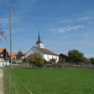 Sicht nach Rüeggisberg - Alte Jakobswegroute