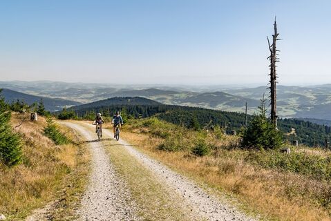 E-Mountainbiken Weitblick vom Hufberg