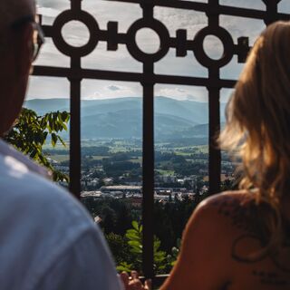 Blick über Wolfsberg Richtung Saualpe