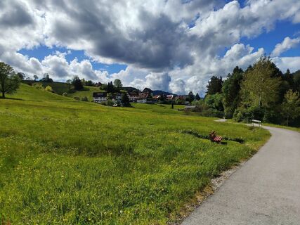 Foto von Michelyne Bordé entlang der Tour
