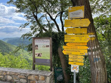 Wegweiser beim Stift Göttweig