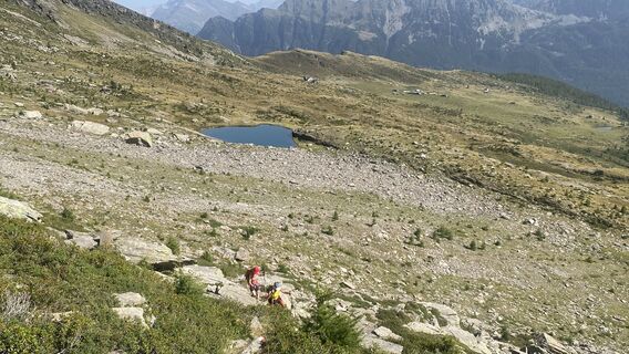 Photo de Cinzia le long du parcours