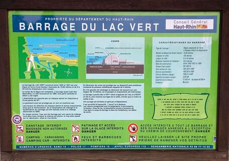 Infotafel Staudamm Lac Vert