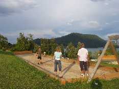 Die Bocciabahn beim Funpark