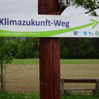 Wegweiser Klimazukunft-Weg in der Oststeiermark