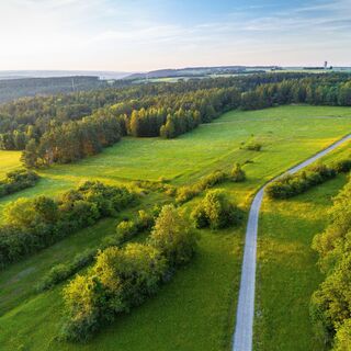 Der Gäurandweg am Eisberg aus der Vogelperspektive