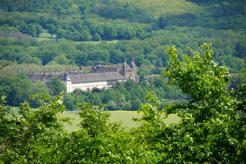 Weg der Stille - Blick auf Corvey