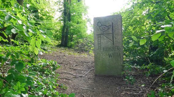 Gedenkstein Hühnerwiem in der Gemeinde Wüsten