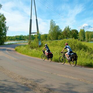 Radfahrer auf der Straße