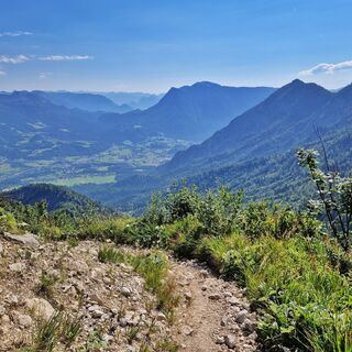 Weg zur Goisererhütte, Blick auf Bad Goisern