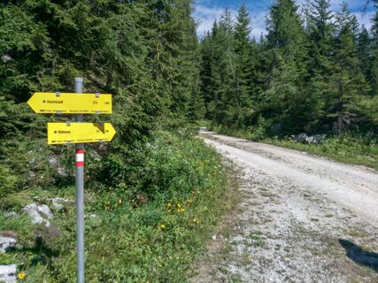 beim Abstieg immer der Beschilderung folgen Weg 286