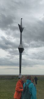 Photo de Christine Fischer le long du parcours