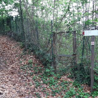 Beschilderung entlang der Route