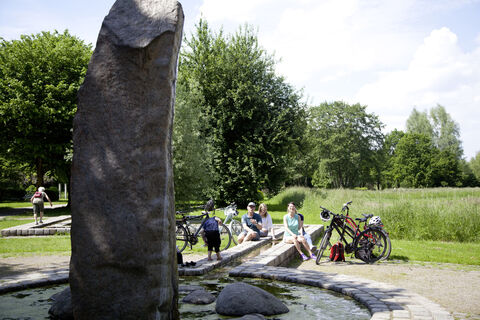 Radler im Schloss- und Auenpark
