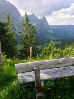 Holzbänkli mit Aussicht