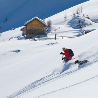 Abfahrt vom Hochgrubenkopf im Bereich der Klenitzen-Alm