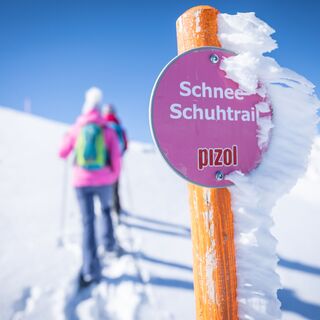 Der offizielle Schneeschuh-Trail ist gut ausgeschildert