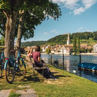 Velofahrer Stein am Rhein