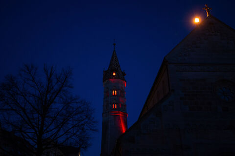 Johannisturm bei Nacht
