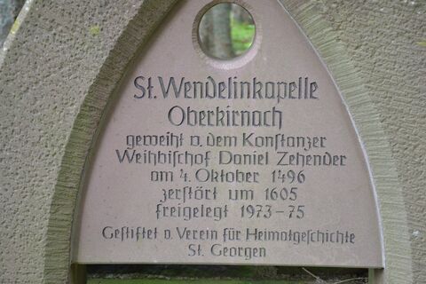 St Wendelinskapelle St Georgen Oberkirnach Inschrift