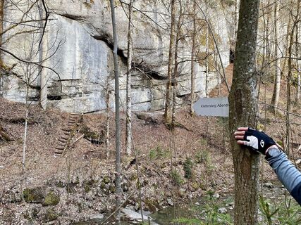 Einstieg zum Abendrot Klettersteig