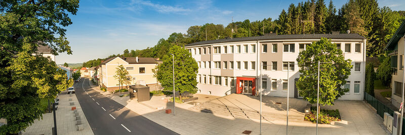 Start der Wanderung Gemeindeamt Forchtenstein