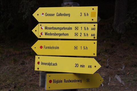 Gut beschilderte Wege