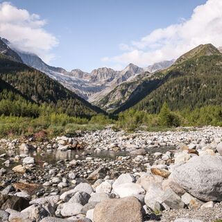 Blick Richtung Muretto Pass von der italienischen Seite