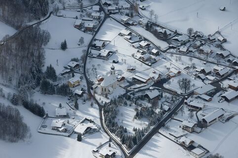 Luftaufnahme Oberhaus im Winter